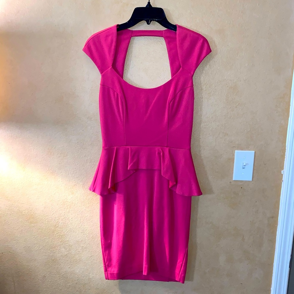 Pink Peplum Dress